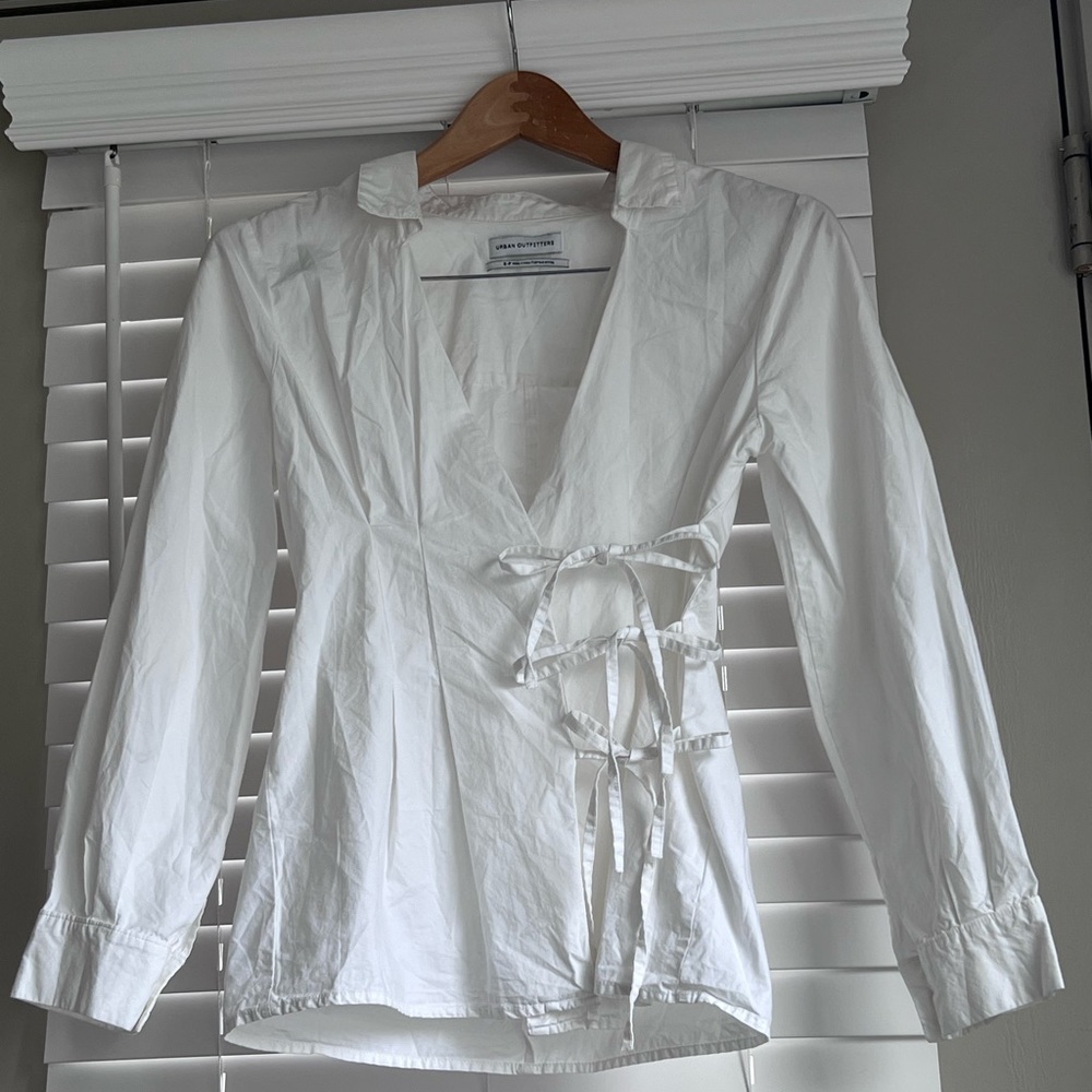 SOLD UO Wrap & Tie Blouse